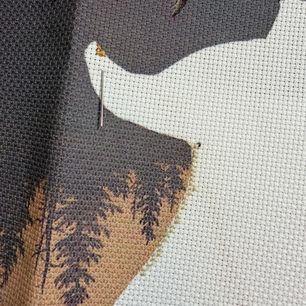 Needle Treasures Cross Stitch Kit‎ 12x16 Brown Eagle at Twilight 02556